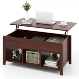 Lift Top Coffee Table with Hidden Storage Compartment-Brown*fully assembled* (Scratch and Dent)