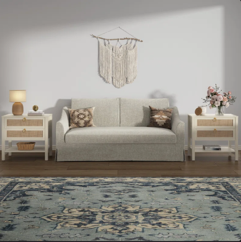 SET of 2 - Pomodoro Rattan Nightstand With 2-Drawer And 1 Open Shelf (Fully Assembled)