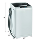 Portable Full-Automatic Laundry Washing Machine 8.8lbs Spin Washer & Air Dryer