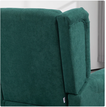 Fabric Accent Chair, Button Tufted Armchair, Dark Green (Assembled)