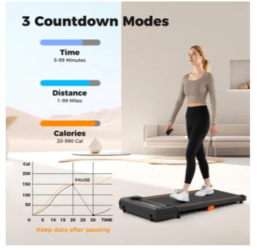 2.5HP Under Desk Treadmill with Remote Control for Home Office-Black (Capacity-340 lbs)