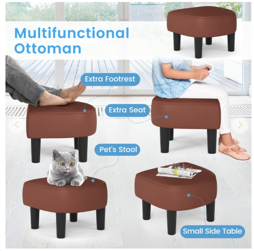 Modern Club Swivel Accent Chair with Ottoman Footrest Curved Backrest (Assembled)