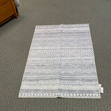 Grey Tribal Banded Washable 3`x5`Area Rug