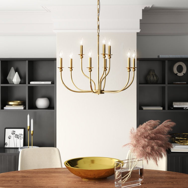 Bridgecliff 9 - Light Dimmable Wagon Wheel Chandelier