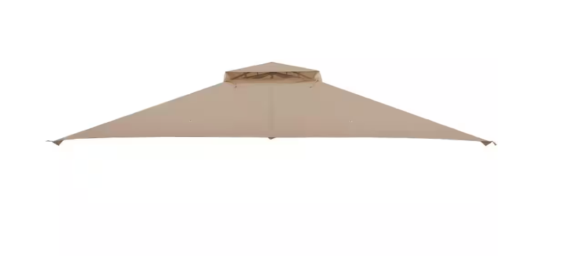 10 ft. x 12 ft. Patio Gazebo Replacement Top Cover 2-Tier Canopy