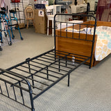 The Christopher Industrial Twin Bed, metal, black, assembled in store