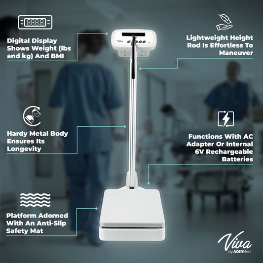 Medical Digital Scale with height bar, fully assembled, no box