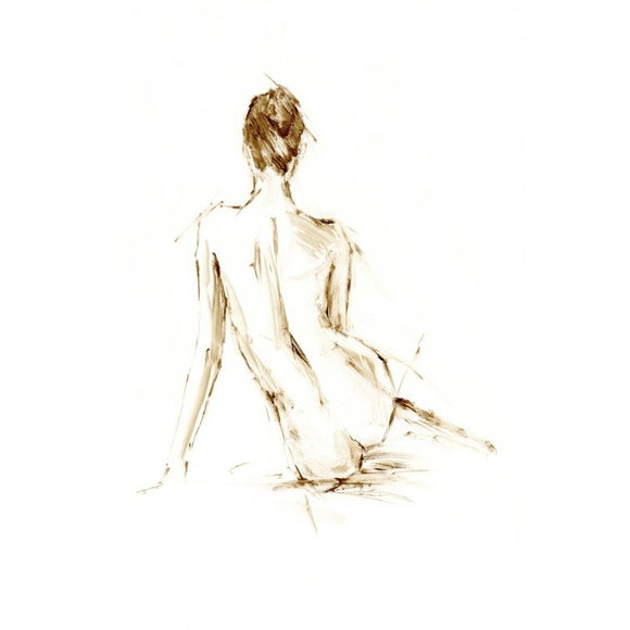 Drybrush Figure Study II On Canvas by Ethan Harper Painting
