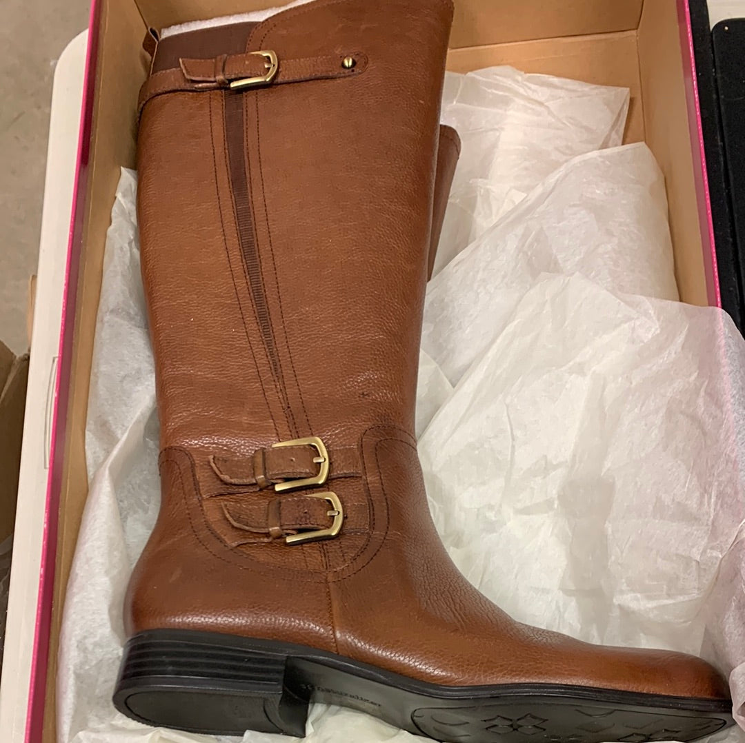 Johanna, Banana Bread,  Tall Leather Boot, size 8.5m