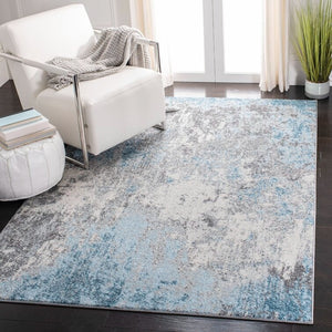 Eslinger Performance Grey / Blue Rug - 12 X 18