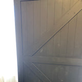 54 inch Solid Barn Door Slab, Black, Door Only, small imperfections on edges