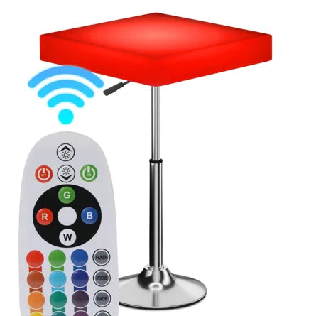 SPECIAL, Miseta LED Light Up Adjustable Height Bar Stool Table 16 Colour