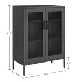 SONGMICS Metal Storage Cabinet with Mesh Doors *fully assembled*