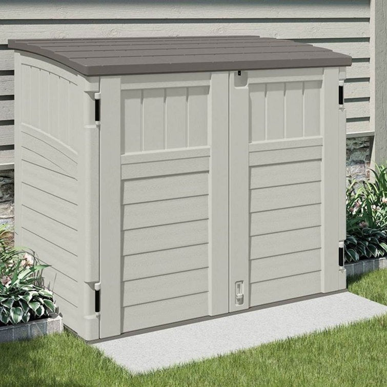 Outdoor 4 ft. 5 in. W x 2 ft. 9 in. D Plastic Horizontal Storage Shed *FULLY ASSEMBLED*