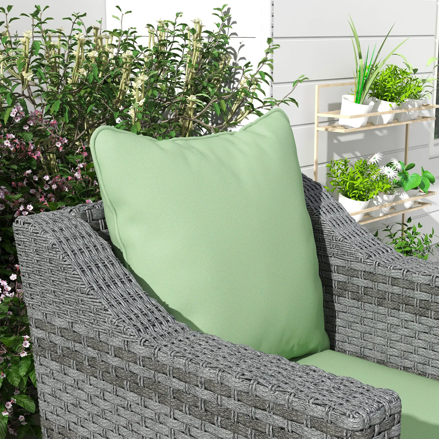 SPECIAL, 2 Piece Cushion Set, Mint Green, 24.4``x 24.4``, 24.4`` x 20.5``