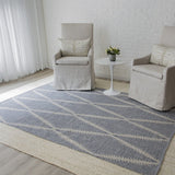 River Geometric Handmade Flatweave Area Rug - 7'6 X 9'6