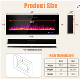 60" Electric Fireplace, with remote, scratch & dent