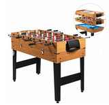 48 Inch 3-In-1 Multi Combo Game Table with Soccer for Game Rooms, unassembled, 1 box