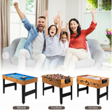 48 Inch 3-In-1 Multi Combo Game Table with Soccer for Game Rooms, unassembled, 1 box