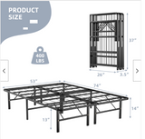 Full Size 14" Metal Platform Bed Frame, Full/Double