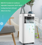 8000 BTU, 3-in-1 Portable Air Conditioner with Remote Control