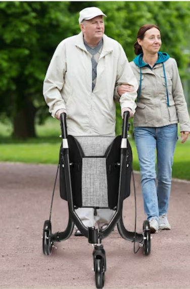 3-Wheel Rolling Walker Folding Rollator Walker with 8 inch Wheels