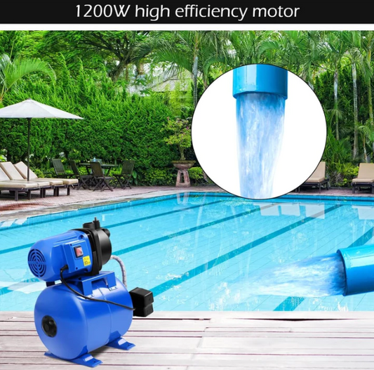 1200W Garden Water Pump Shallow Well Pressurized Home Irrigation 1000GPH