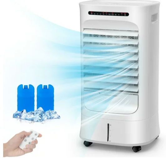 4-in-1 Evaporative Air Cooler Portable Humidifier with Timer, 3 Modes & Speeds, not AC, air chiller, final sale