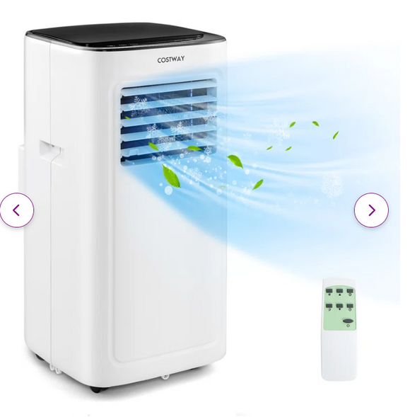 9000 BTU 3 in 1 Portable Air Conditioner with Fan and Dehumidifier, remote