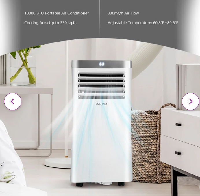 10,000 BTU Portable Air Conditioner with Remote