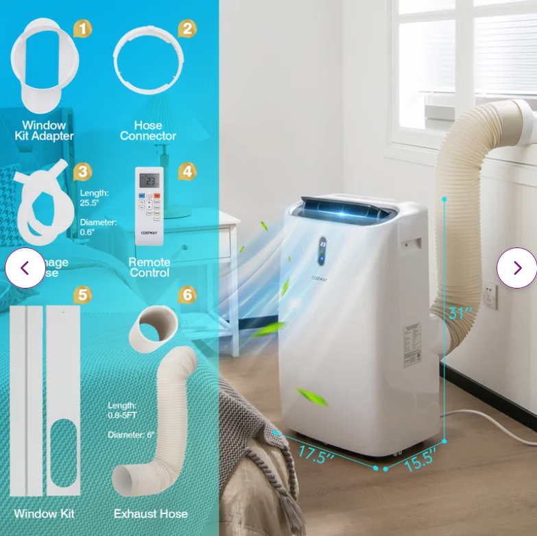 14000 BTU Portable  Air Conditioner with APP and WiFi Control