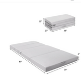 4" Sofa Bed Foam Mattress With Handles-Twin