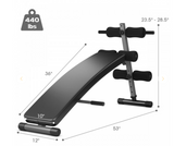 Adjustable Arc-Shaped Decline Sit up Bench, assembled