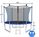 Outdoor Trampoline with Safety Closure Net-8 ft, 2 boxes unassembled