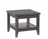 CorLiving Hollywood Side Table with Shelf in Gray