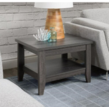 CorLiving Hollywood Side Table with Shelf in Gray