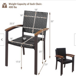 SPECIAL, NO TAX, Rattan Outdoor Chairs Lightweight Steel Frame, each