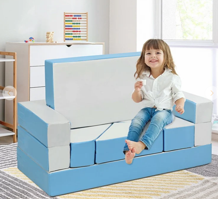 8-Piece 4-in-1 Kids Climb and Crawl Foam Playset