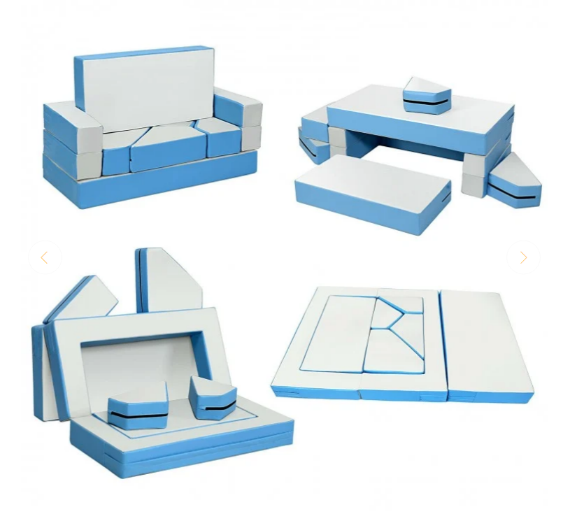 8-Piece 4-in-1 Kids Climb and Crawl Foam Playset