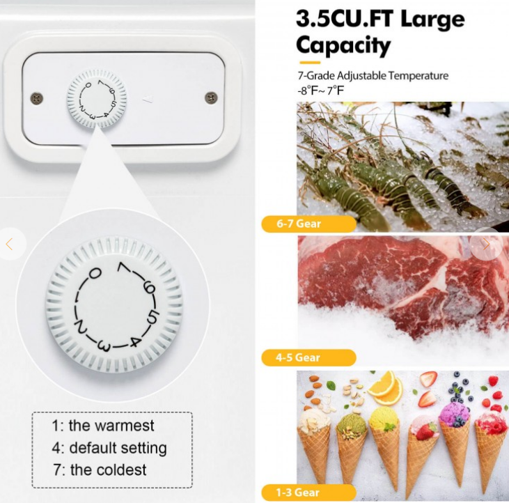 3 Cubic Feet Compact Upright Freezer with Stainless Steel Door, Scratch & Dent Special