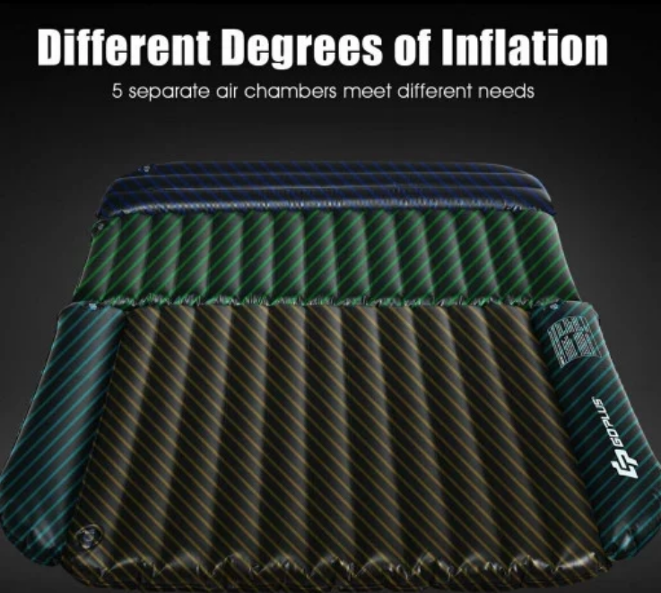 Inflatable SUV  Backseat Air Mattress for Travel  W/ 12v pump
