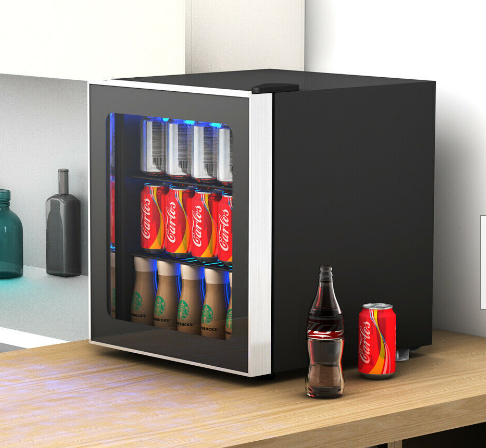 60 Can Beverage Refrigerator Mini Fridge with Glass Door