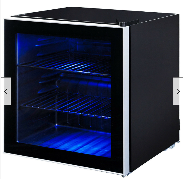 60 Can Beverage Refrigerator Mini Fridge with Glass Door