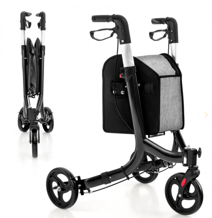 3-Wheel Rolling Walker with Adjustable Handle