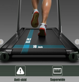 2.25HP 2 in 1 Folding Treadmill with APP Speaker Remote Control, damaged in shipping, tested