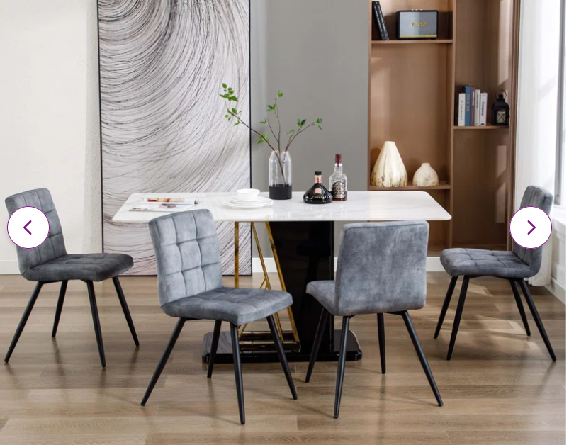 Almontiser Tufted Velvet Upholstered Side Chair (Set of 4)
