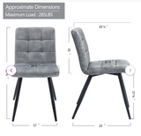 Almontiser Tufted Velvet Upholstered Side Chair (Set of 4)