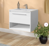 Andover 24'' Single Bathroom Vanity with Porcelain Top, faucet not included