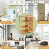 Cabinet Bamboo Storage Cabinet, fully assembled