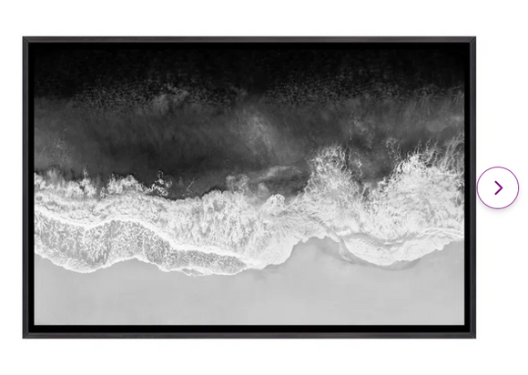 Waves in Black, Grey and White by Maggie Olsen, 48`` x 32``